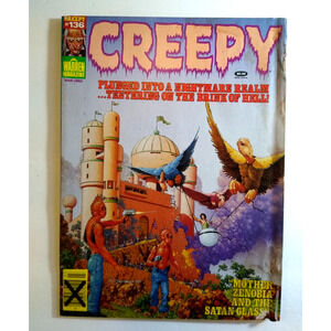 Creepy #136 Warren Magazine Vintage Horror Comic Book 1982 Water DAMAGED